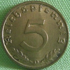  3. Reich, 5 Rpf 1936 D   