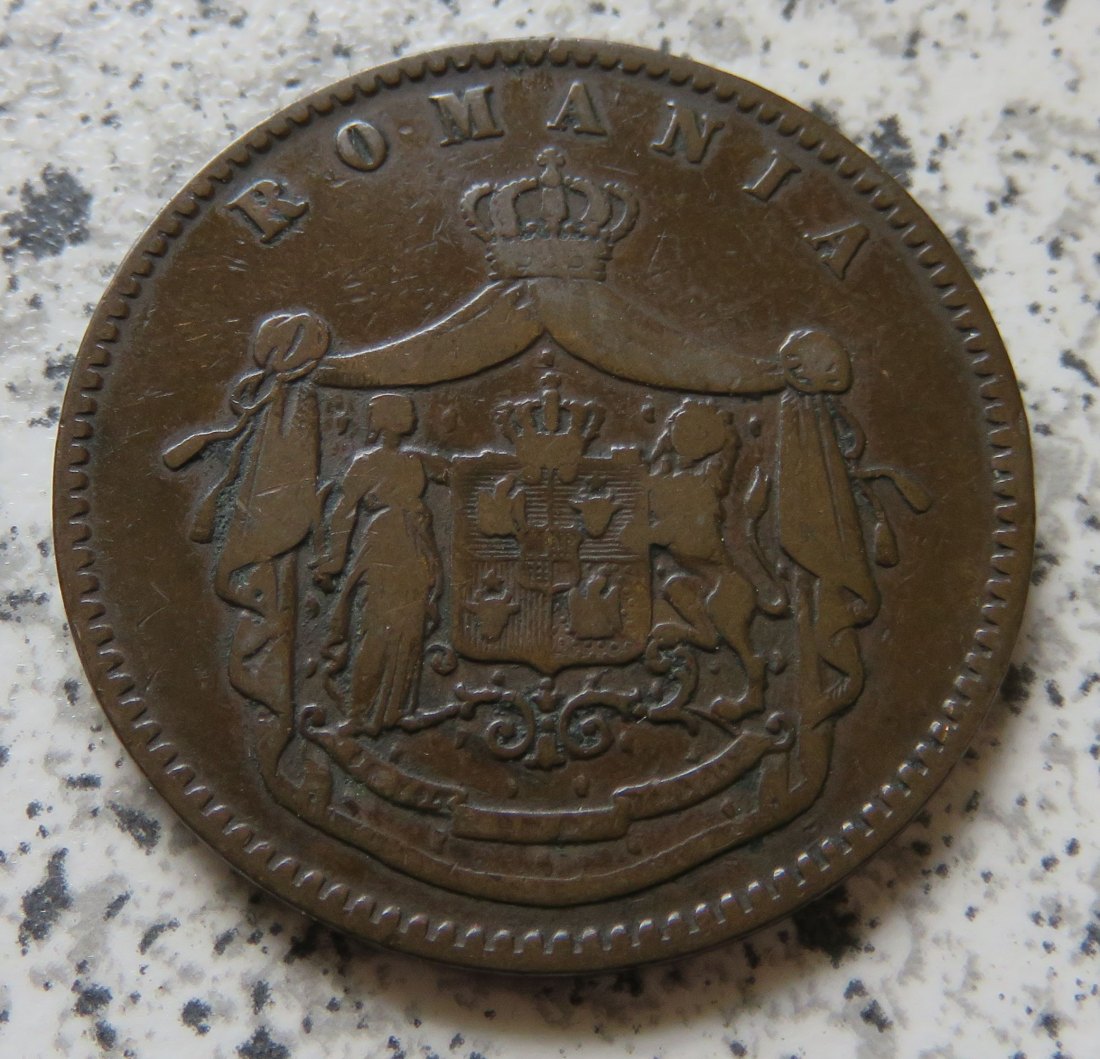  Rumänien 10 Bani 1867 Heaton   