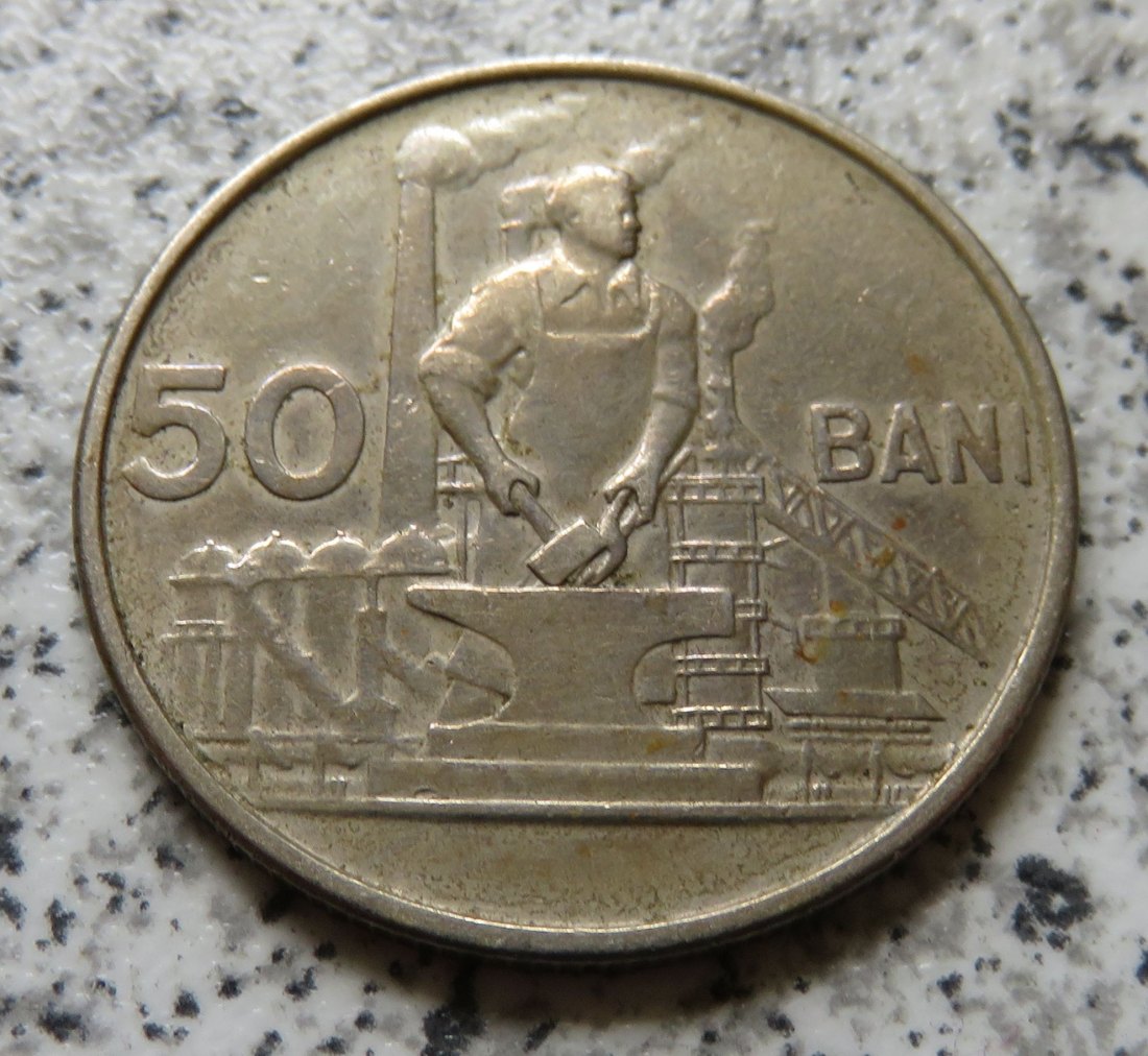  Rumänien 50 Bani 1955, besser   