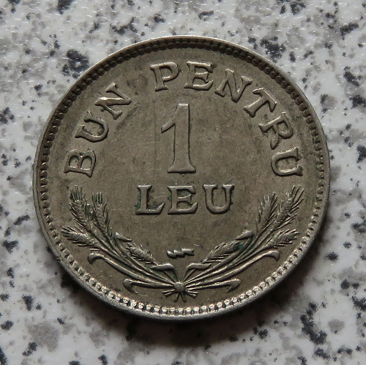  Rumänien 1 Leu 1924, Poissy (Blitz)   