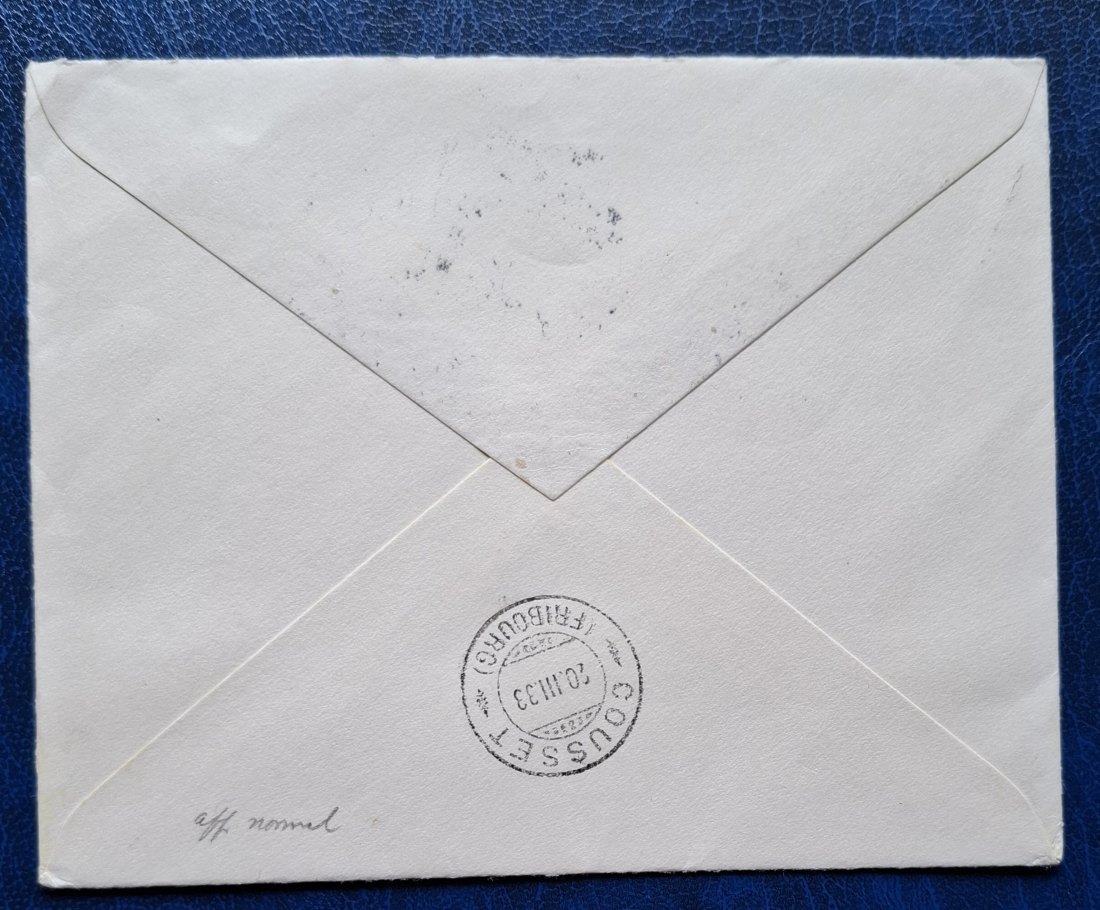  ÖSTERREICH, Ganzsache 1933, Mi 553 und 554, Brief an Louis Bossy, Schweiz   