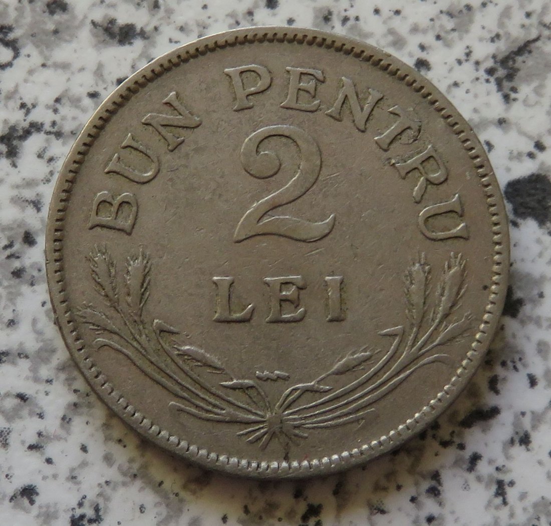  Rumänien 2 Lei 1924, Poissy (Blitz)   