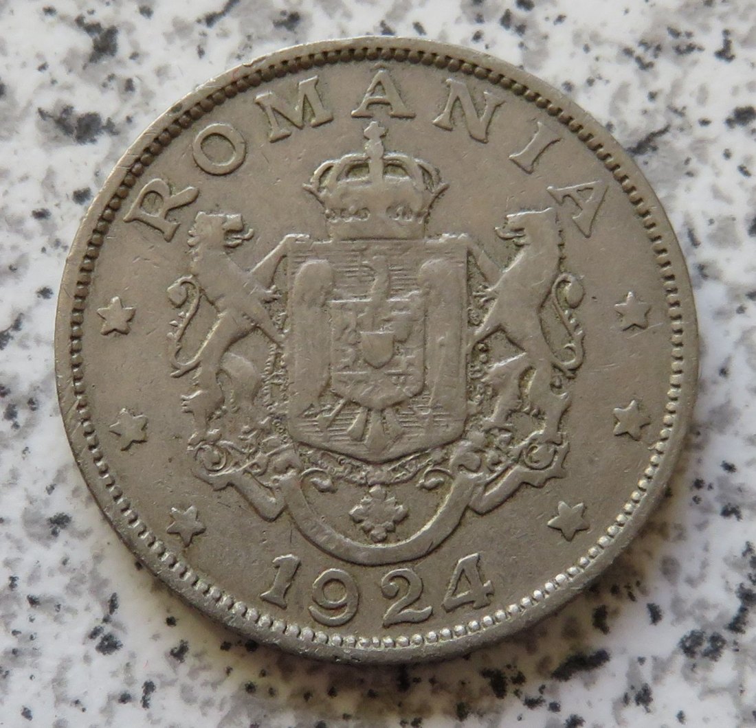  Rumänien 2 Lei 1924, Poissy (Blitz)   