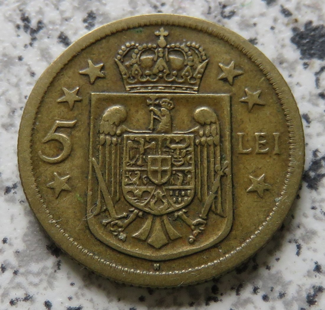  Rumänien 5 Lei 1930 H (Heaton)   