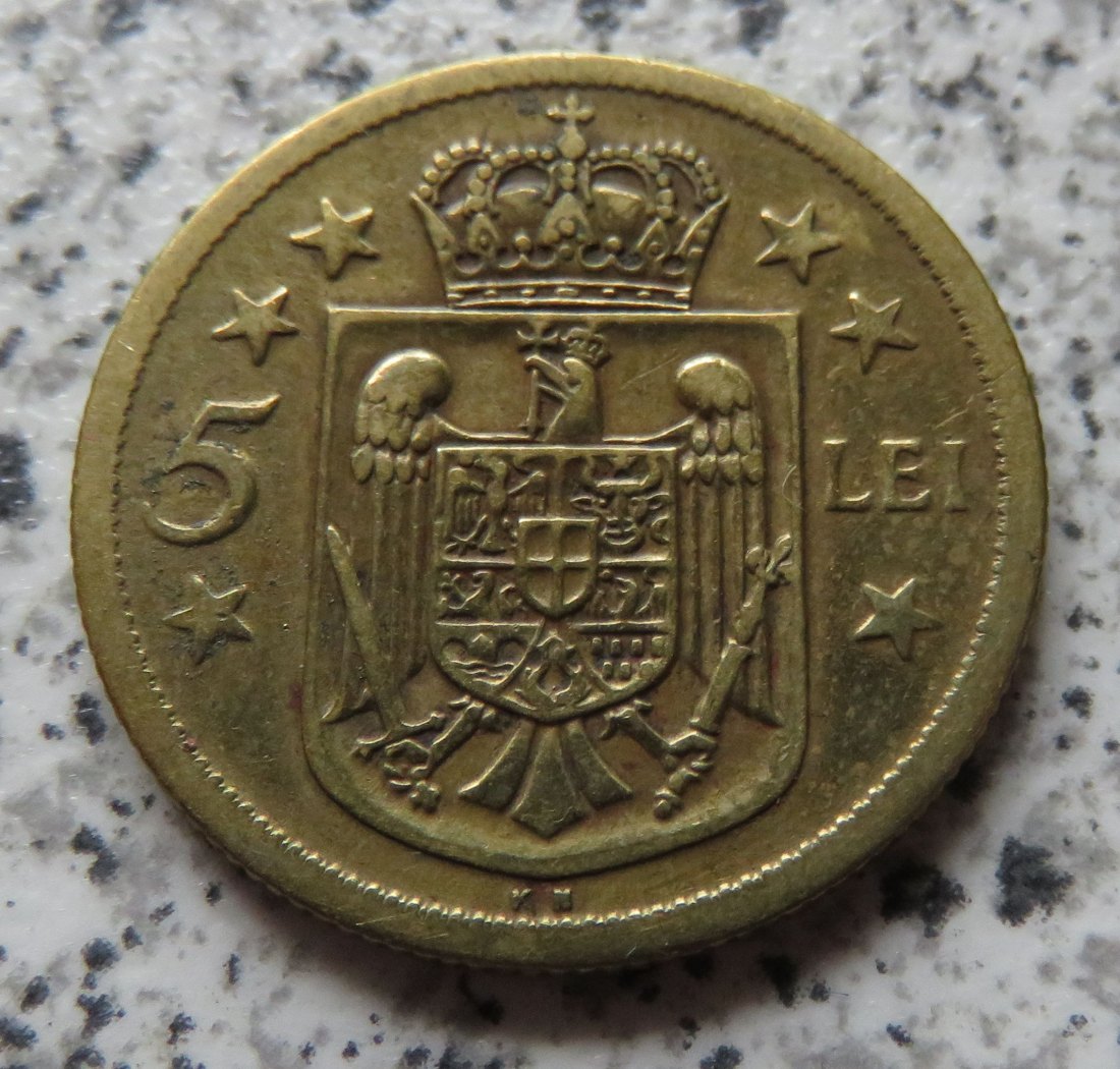  Rumänien 5 Lei 1930 KN (Kings Norton)   