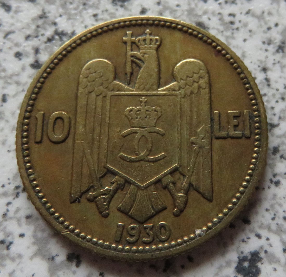  Rumänien 10 Lei 1930 kein Münzzeichen (London)   