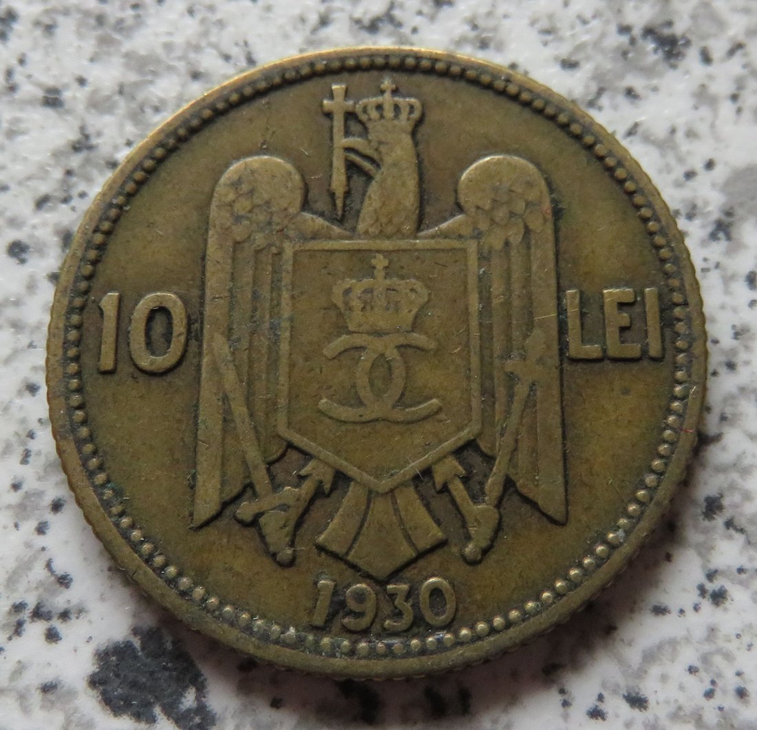  Rumänien 10 Lei 1930 kein Münzzeichen (London)   