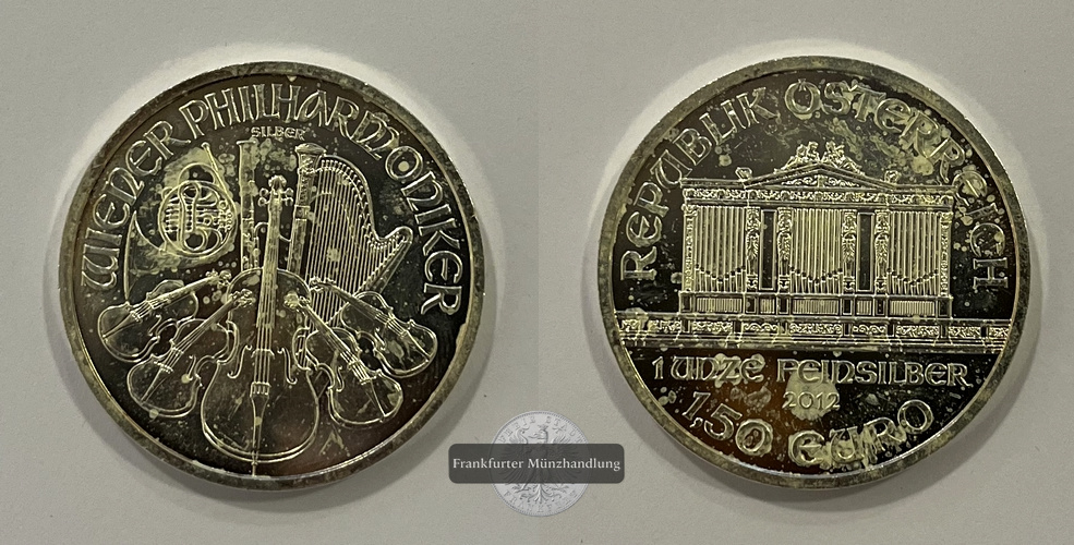  Österreich 1,50 Euro Wiener Philharmoniker 2010 FM-Frankfurt KM#3159 Feinsilber: 31g   