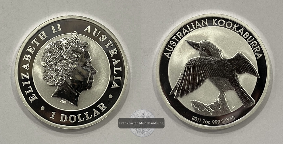  Australien 1 Dollar 2011 Kookaburra FM-Frankfurt Feinsilber: 31,06g   