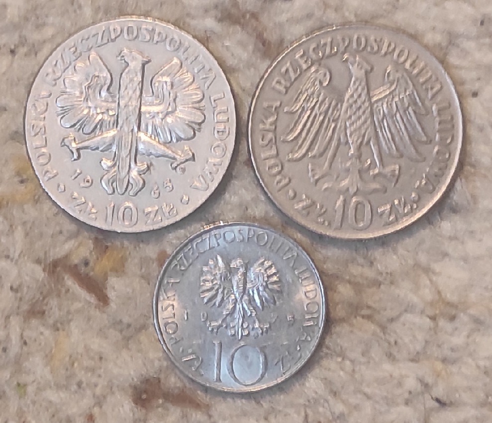  d001: Polen kleines Münzlot mit 3 Münzen   