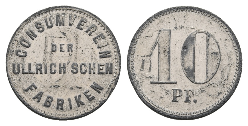  Bayern; Annweiler, Consumverein der Ullrich'schen Fabrik, 10 Pf.; Menzel 603.10   