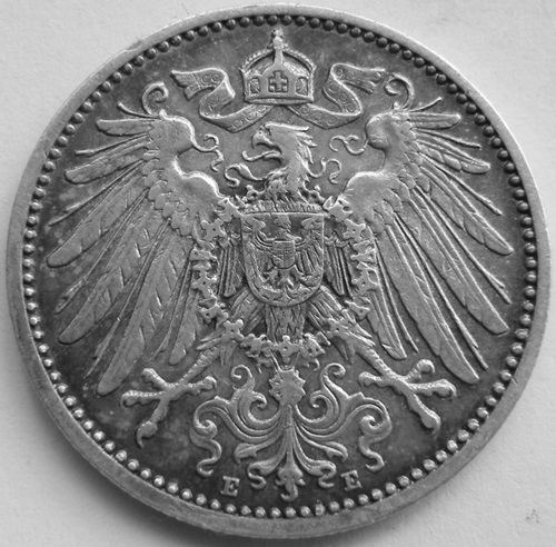  Kaiserreich, 1 Mark 1909 E   
