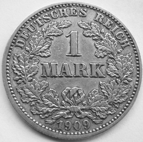  Kaiserreich, 1 Mark 1909 J   