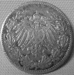  Kaiserreich, 50 Pfennig 1900 J, Jäger 15   
