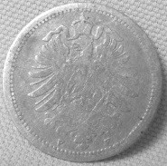  Kaiserreich, 20 Pfennig 1877 F, Jäger 5   