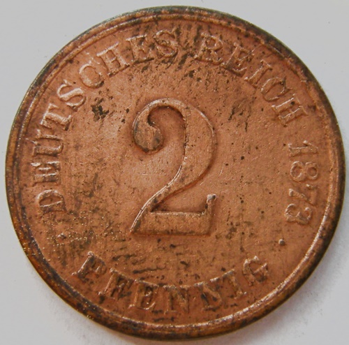  Kaiserreich, 2 Pfennig 1873 G   