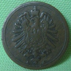  Kaiserreich, 1 Pfennig 1873 A   