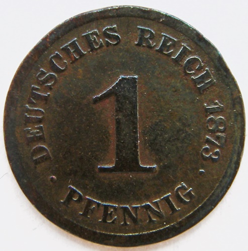 Kaiserreich, 1 Pfennig 1873 B   
