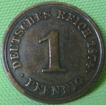  Kaiserreich, 1 Pfennig 1874 H   