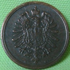  Kaiserreich, 1 Pfennig 1874 H   