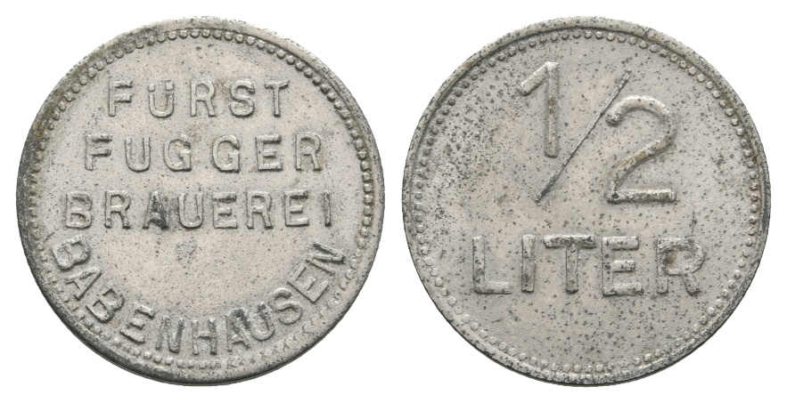  Bayern; Babenhausen, Fürst Fugger Brauerei, 1/2 Liter; Menzel -   