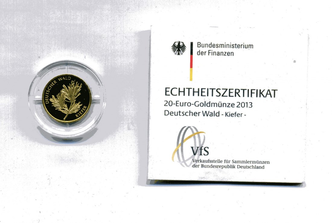 20 Euro 2013 Kiefer G Original Kapsel+Zertifikat