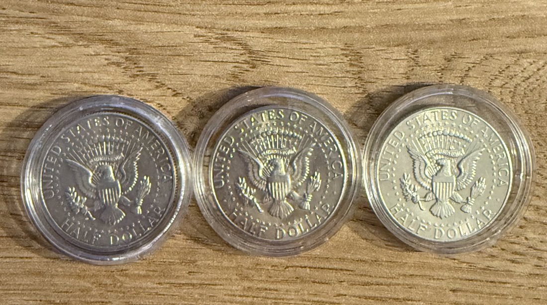  3 X USA Half Dollar 1964   