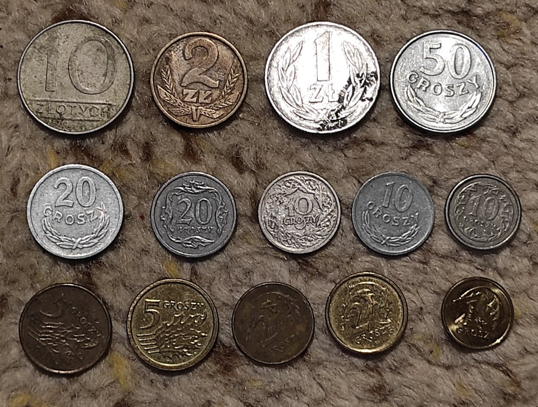  Set 013: Polen Münzlot mit 15 verschiedenen Münzen   