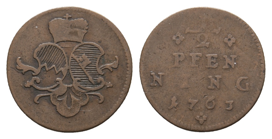 Altdeutschland, Kleinmünze 1763   