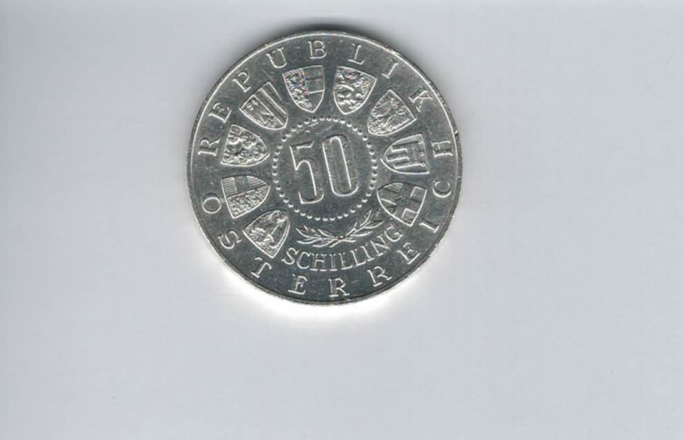  50 Schilling 1963 Tirol 600 Jahre bei Österreich 18g fein Ag Spittagold9800 (4584/2)   