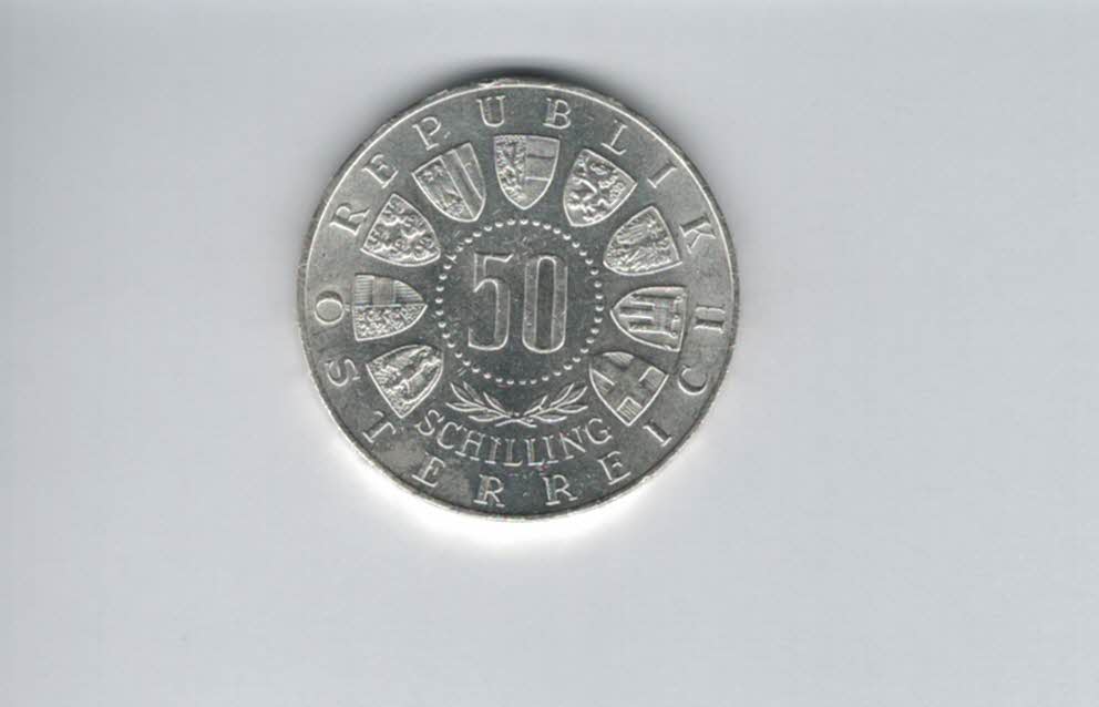  50 Schilling 1964 Winterolympiade Innsbruck silber 18g fein Österreich Spittalgold9800 (4584/3)   