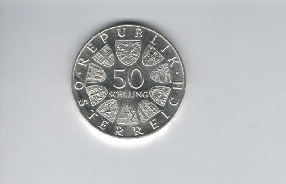  50 Schilling 1967 100 Jahre Donauwalzer silber 18g fein Österreich Spittalgold9800 (4584/6)   