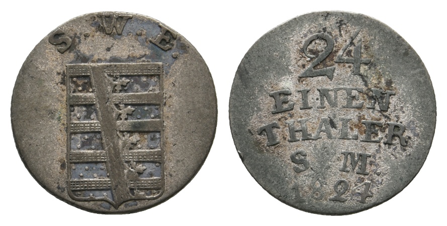  Altdeutschland; Kleinmünze 1824   