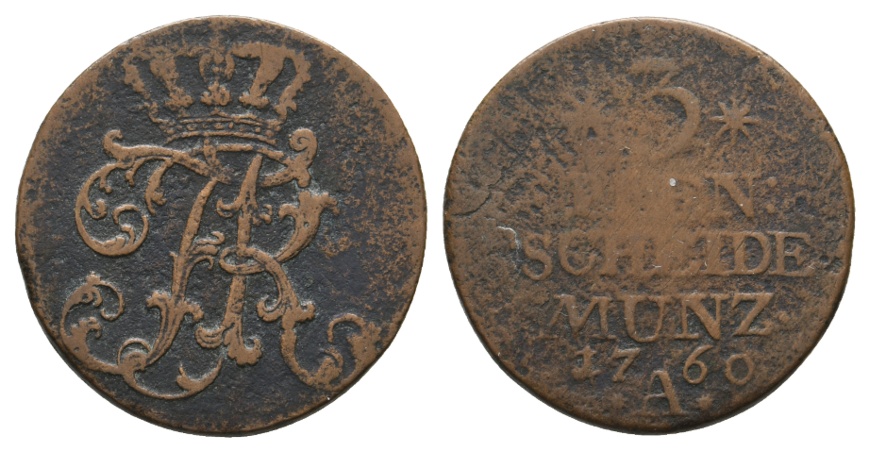  Altdeutschland; Kleinmünze 1760   
