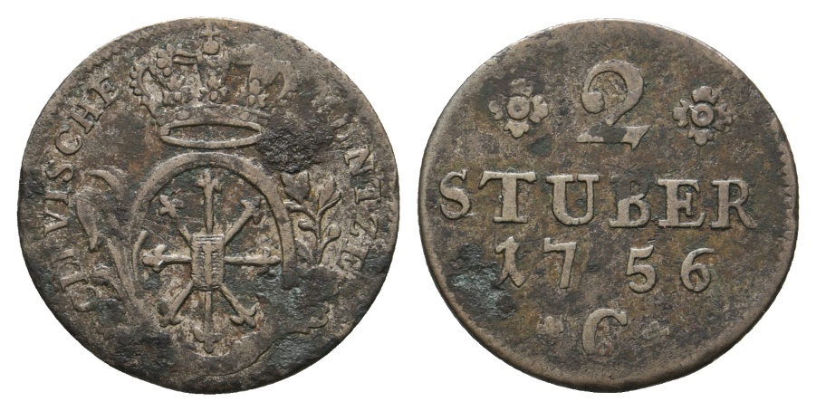  Altdeutschland; Kleinmünze 1756   