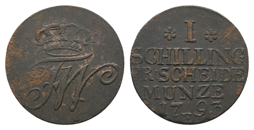  Altdeutschland; Kleinmünze 1793   