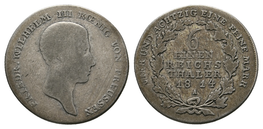  Altdeutschland, Preußen; Kleinmünze 1814   