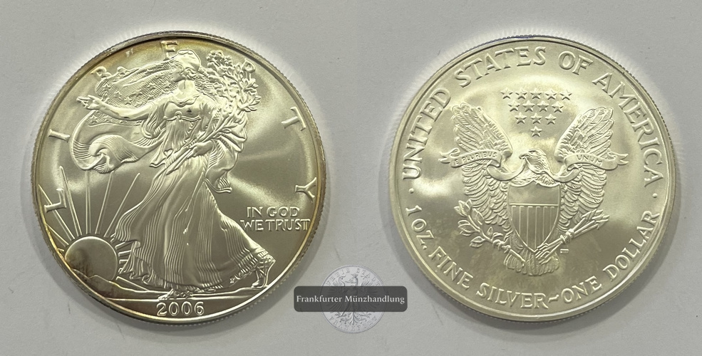  USA 1 Dollar 2006 Walking Liberty  KM#273  FM-Frankfurt Feinsilber: 31,1g   