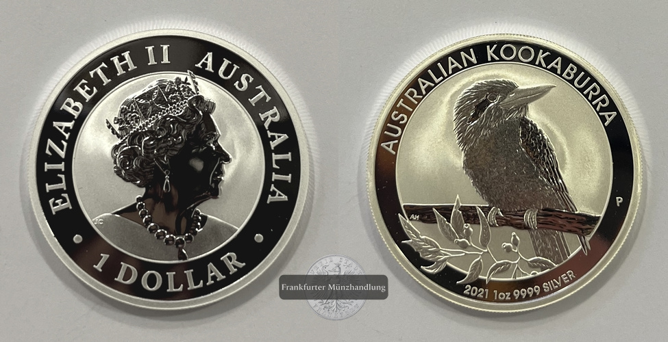  Australien 1 Dollar 2021 Kookaburra FM-Frankfurt KM#4127 Feinsilber: 31,06g   