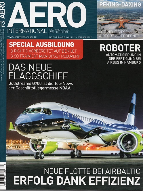  AERO International 12- 2019 Das Magazin der Zivilluftfahrt/ Neupreis: 6,40 EUR/ Wie NEU   