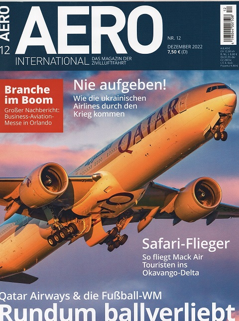  AERO International 12- 2022 Das Magazin der Zivilluftfahrt/ Neupreis: 7,50 EUR/ Wie NEU   