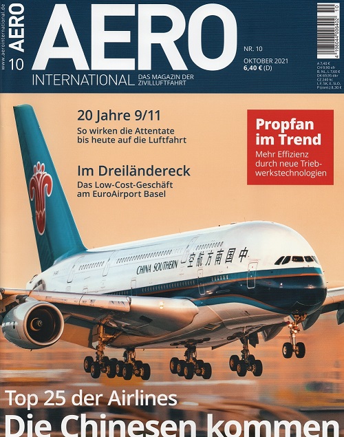  AERO International 10- 2021 Das Magazin der Zivilluftfahrt/ Neupreis: 6,40 EUR/ Wie NEU   