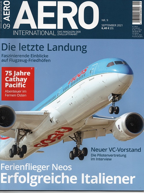  AERO International 09- 2021 Das Magazin der Zivilluftfahrt/ Neupreis: 6,40 EUR/ Wie NEU   