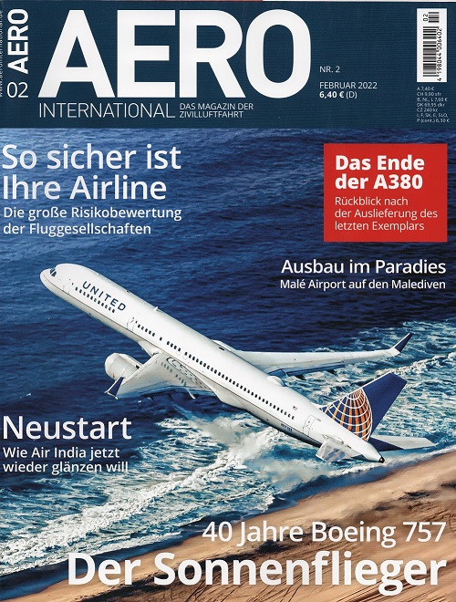  AERO International 02- 2022 Das Magazin der Zivilluftfahrt/ Neupreis: 6,40 EUR/ Wie NEU   