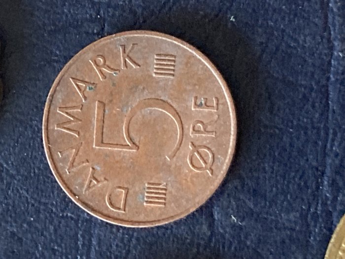 Münze Münze Umlaufmünze Dänemark 5 Öre 1979