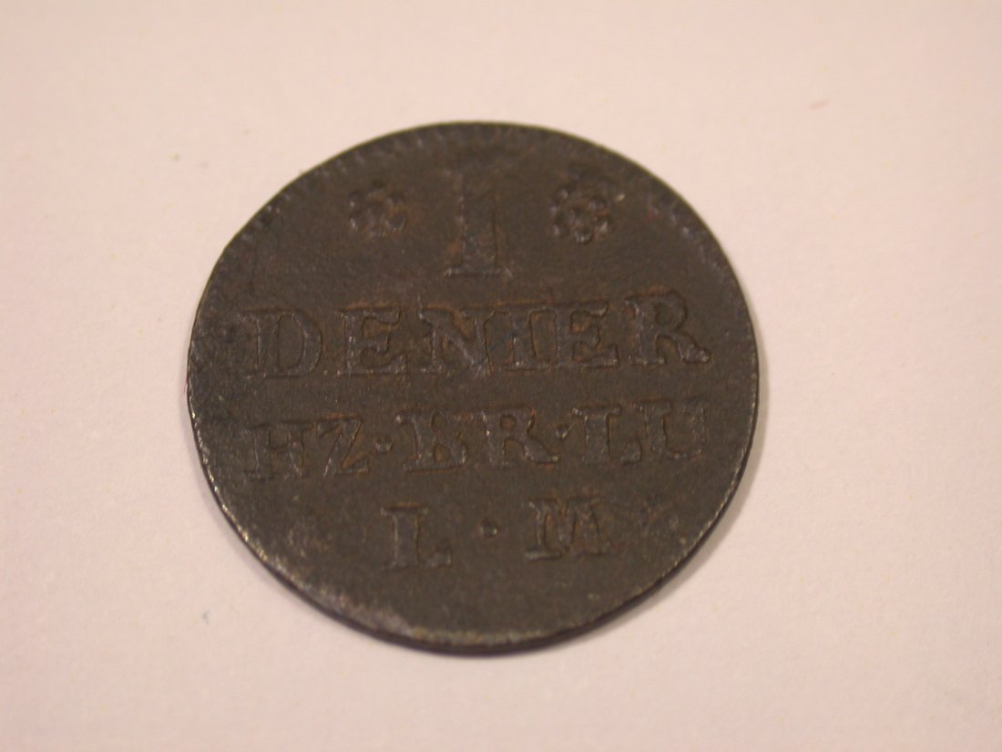  K02 Braunschweig 1 Denier/13 einen Mattier 1758 in s-ss    Originalbilder   