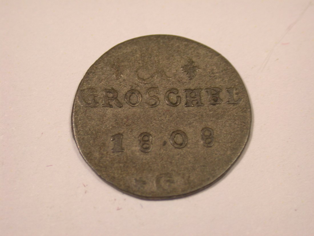 K02 Preussen für Schlesien 1 Gröschel Glatz 1808 in ss Originalbilder