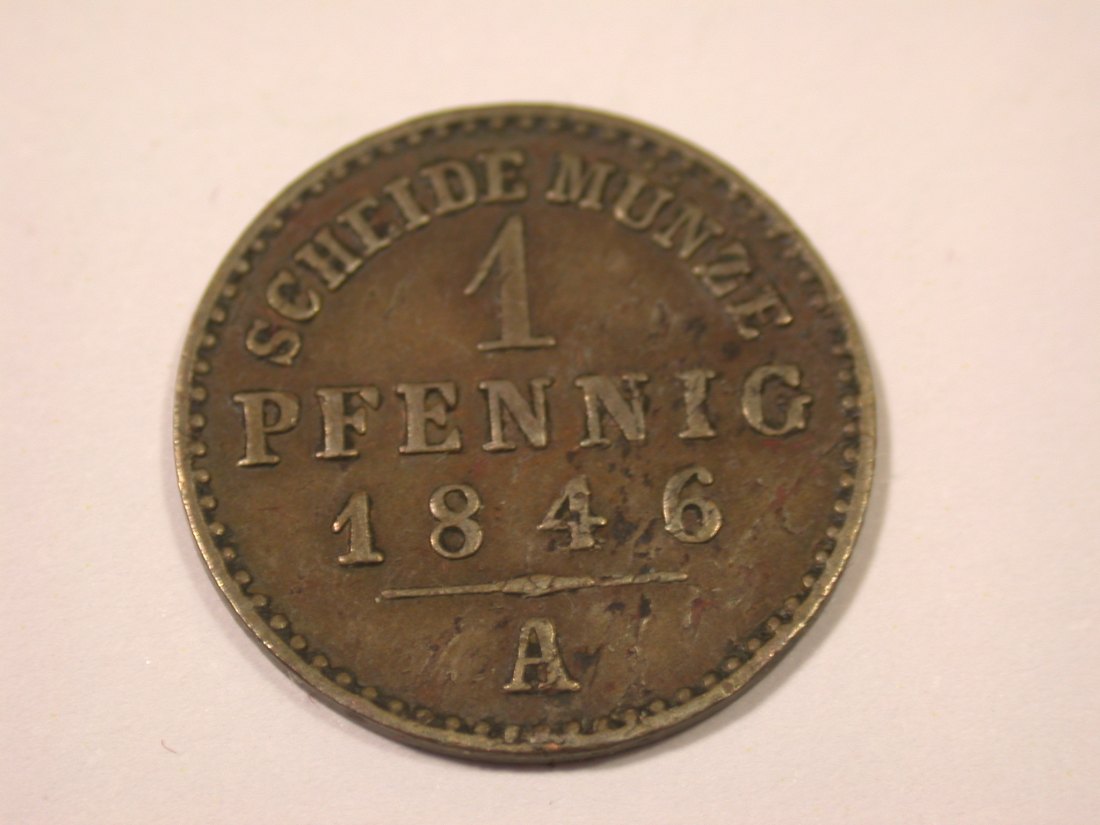 K02 Schwarzburg-Sonderhausen 1 Pfennig 1846 in ss Originalbilder