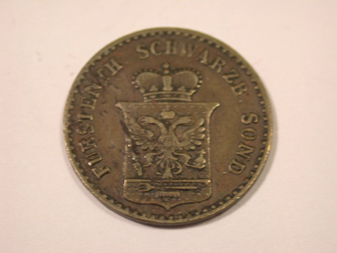  K02 Schwarzburg-Sonderhausen 1 Pfennig 1846 in ss    Originalbilder   