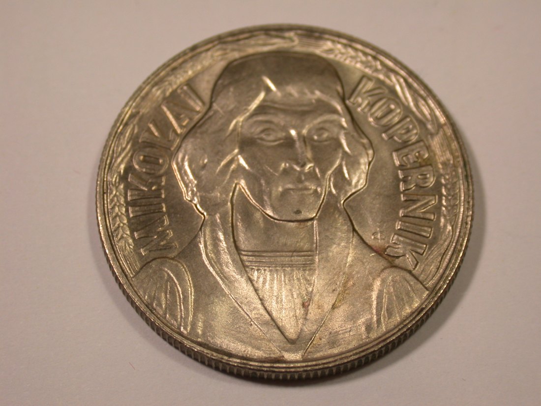  K02 Polen 10 Zloty Kopernikus 1968 in UNC  Originalbilder   